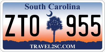 SC license plate ZTO955