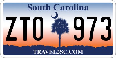 SC license plate ZTO973