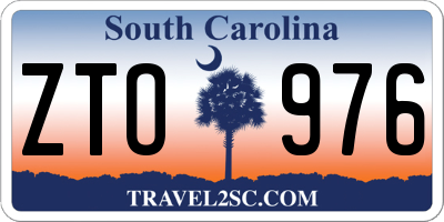 SC license plate ZTO976