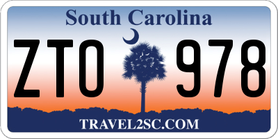 SC license plate ZTO978