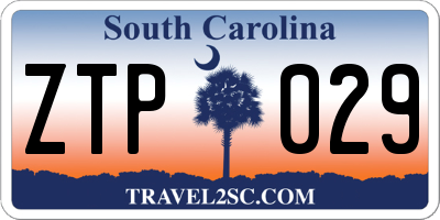 SC license plate ZTP029