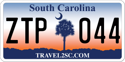 SC license plate ZTP044