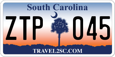 SC license plate ZTP045