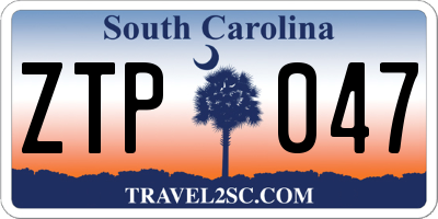 SC license plate ZTP047