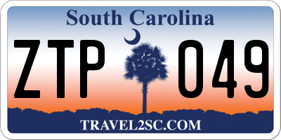 SC license plate ZTP049