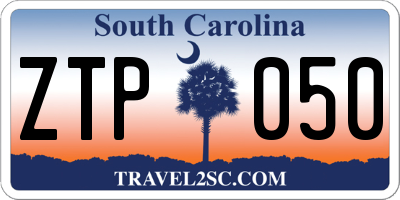 SC license plate ZTP050
