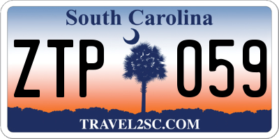 SC license plate ZTP059