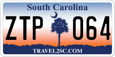 SC license plate ZTP064