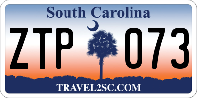 SC license plate ZTP073