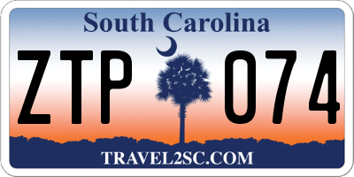 SC license plate ZTP074