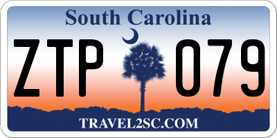 SC license plate ZTP079