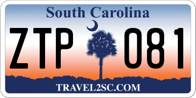 SC license plate ZTP081