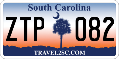SC license plate ZTP082