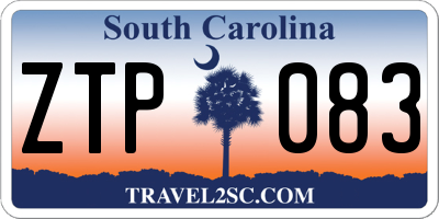 SC license plate ZTP083