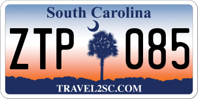 SC license plate ZTP085