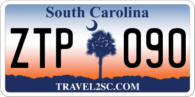 SC license plate ZTP090