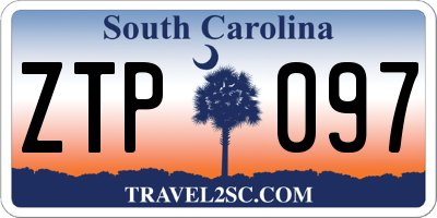 SC license plate ZTP097