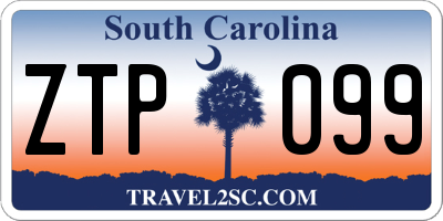 SC license plate ZTP099