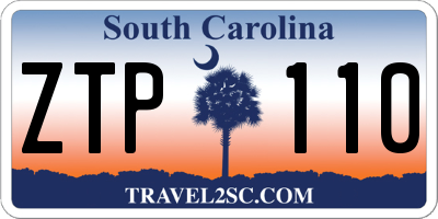 SC license plate ZTP110