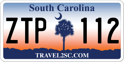 SC license plate ZTP112