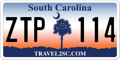 SC license plate ZTP114