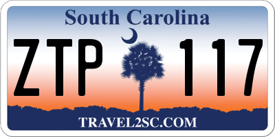 SC license plate ZTP117