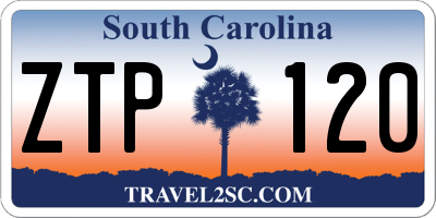 SC license plate ZTP120