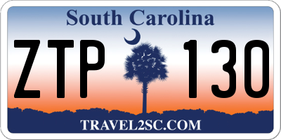 SC license plate ZTP130
