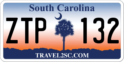 SC license plate ZTP132