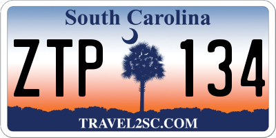 SC license plate ZTP134