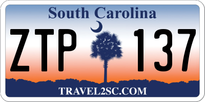 SC license plate ZTP137