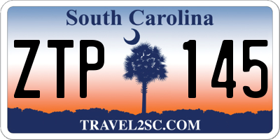 SC license plate ZTP145