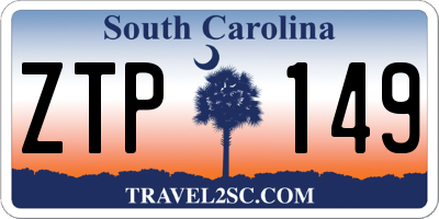 SC license plate ZTP149