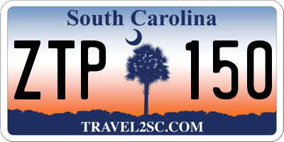 SC license plate ZTP150