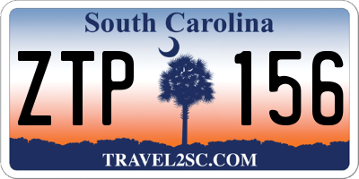 SC license plate ZTP156