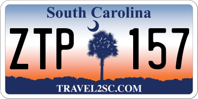 SC license plate ZTP157