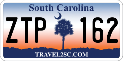 SC license plate ZTP162