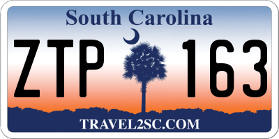 SC license plate ZTP163