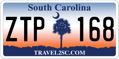 SC license plate ZTP168