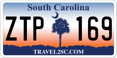 SC license plate ZTP169