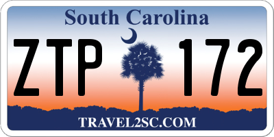 SC license plate ZTP172