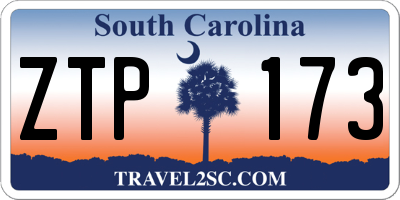 SC license plate ZTP173