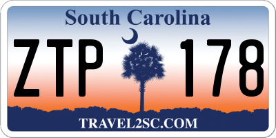 SC license plate ZTP178