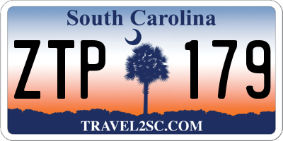 SC license plate ZTP179