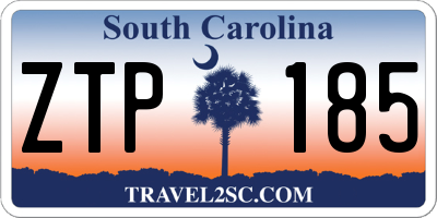 SC license plate ZTP185