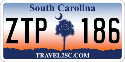 SC license plate ZTP186