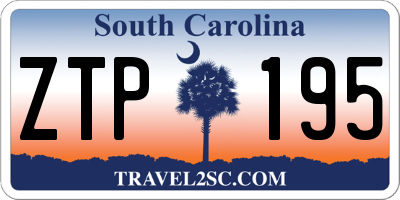 SC license plate ZTP195