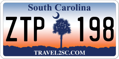 SC license plate ZTP198