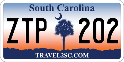 SC license plate ZTP202