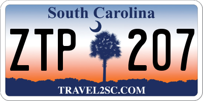 SC license plate ZTP207